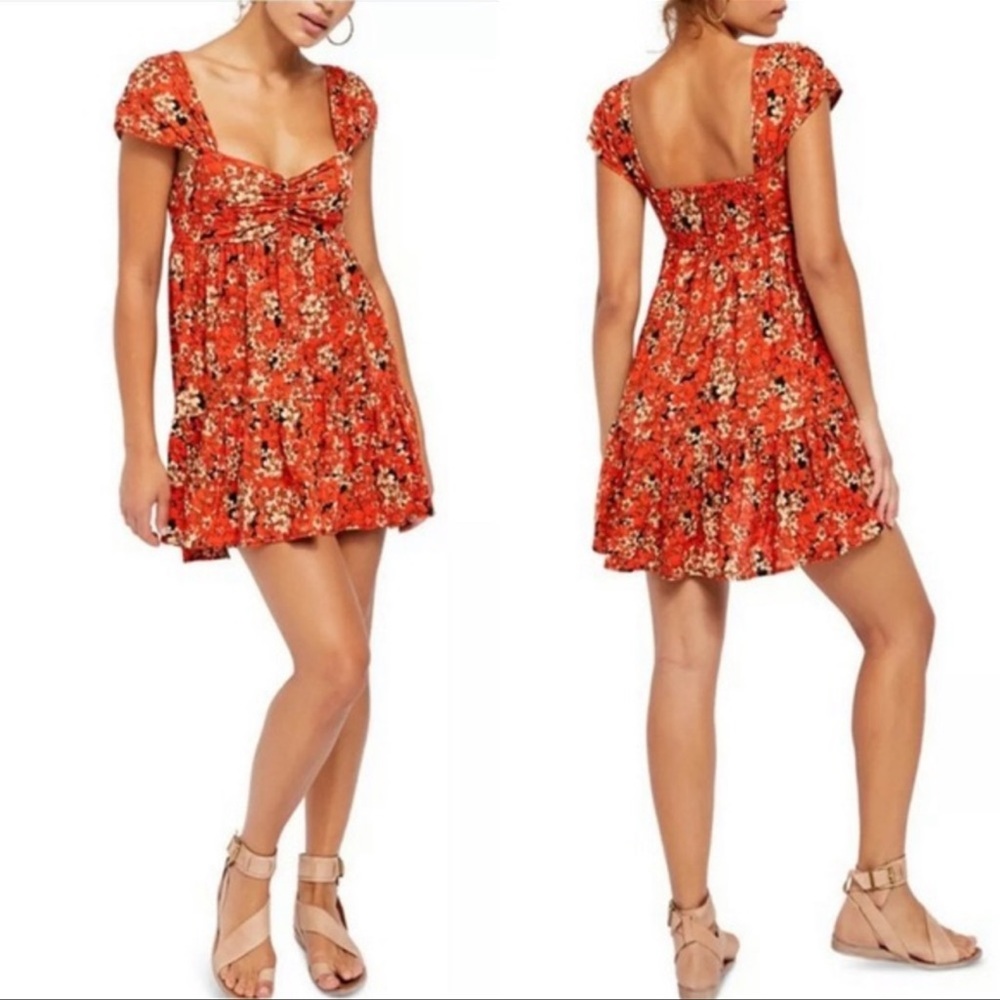 NWT free people floral mini dress